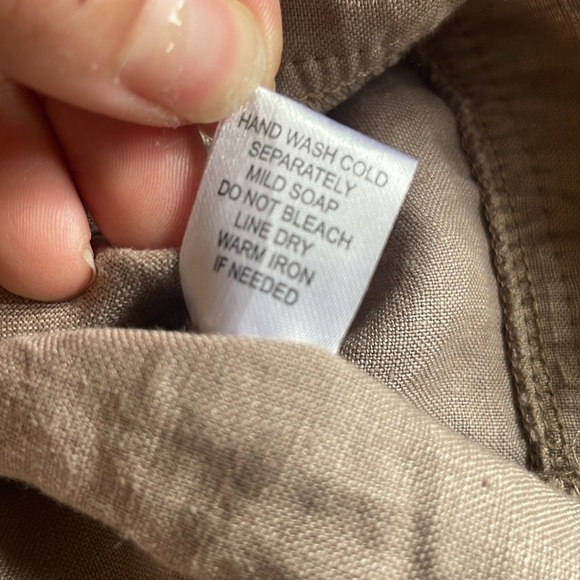 For Cynthia Petite Linen Dusty Mauve Tank Top - Picture 13 of 13